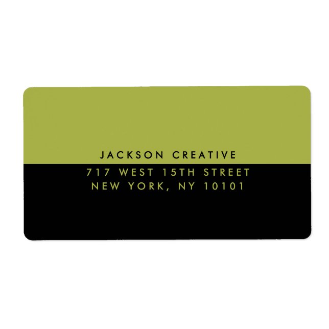 Simple Modern Contrast business card (Front)