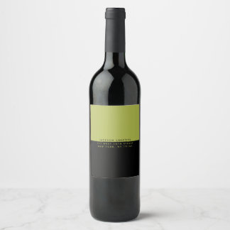 Simple Modern Contrast Wine Label