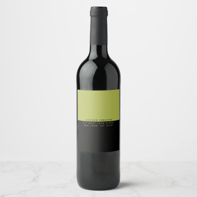 Simple Modern Contrast Wine Label (Front)