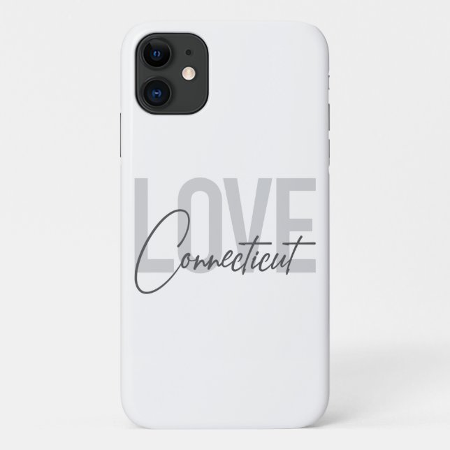 Simple, modern, cool design Love Connecticut Case-Mate iPhone Case (Back)