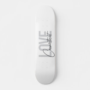 Simple, modern, cool design Love Connecticut Skateboard