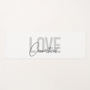 Simple, modern, cool design Love Connecticut Yoga Mat