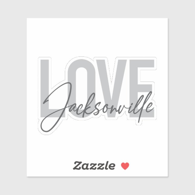 Simple, modern, cool design Love Jacksonville (Sheet)