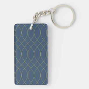 Simple, modern, cool, trendy curvy, wavy lines key ring