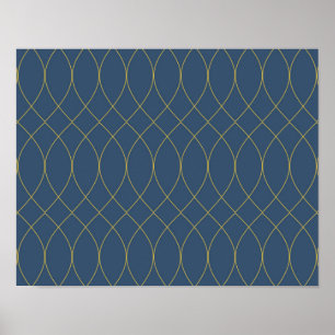 Simple, modern, cool, trendy curvy, wavy lines poster