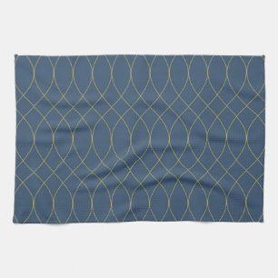 Simple, modern, cool, trendy curvy, wavy lines tea towel