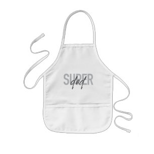 Simple, modern, cool, trendy design Super Dad Kids Apron