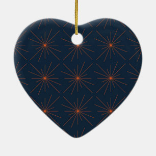 Simple, modern, cool, trendy light / star abstract ceramic ornament