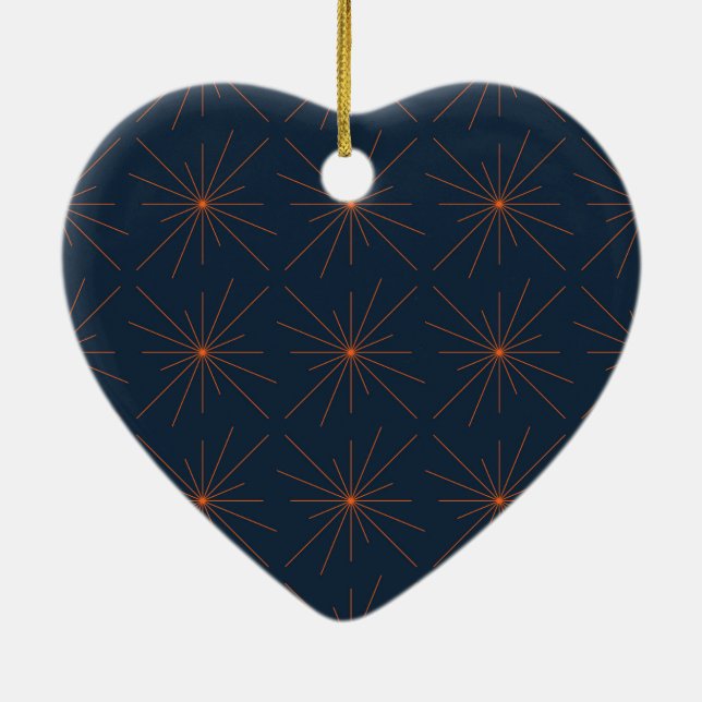 Simple, modern, cool, trendy light / star abstract ceramic ornament (Back)