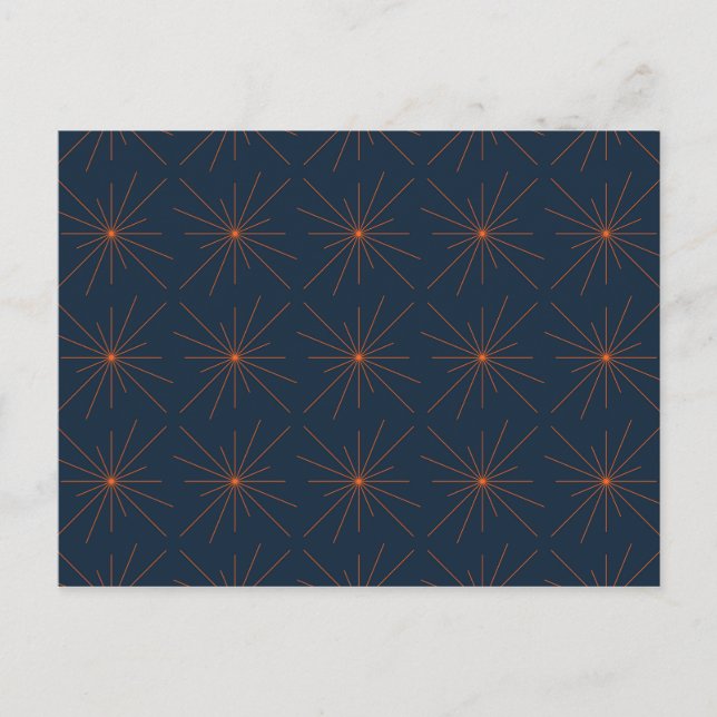 Simple, modern, cool, trendy light / star abstract postcard (Front)
