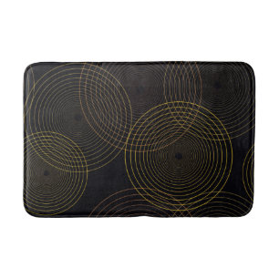 Simple, modern, cool, trendy thin line circles bath mat