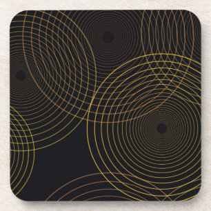Simple, modern, cool, trendy thin line circles coaster