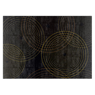 Simple, modern, cool, trendy thin line circles cutting board