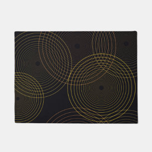Simple, modern, cool, trendy thin line circles doormat