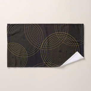 Simple, modern, cool, trendy thin line circles hand towel