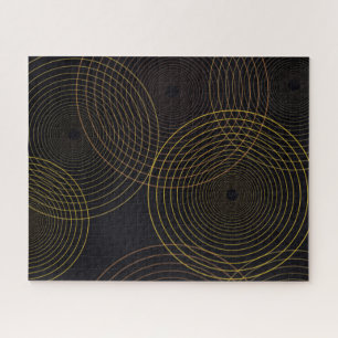 Simple, modern, cool, trendy thin line circles jigsaw puzzle