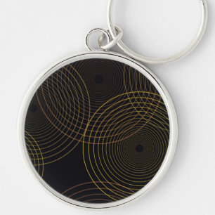 Simple, modern, cool, trendy thin line circles key ring
