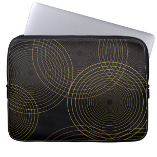 Simple, modern, cool, trendy thin line circles laptop sleeve