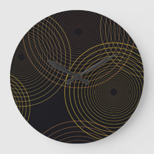 Simple, modern, cool, trendy thin line circles large clock
