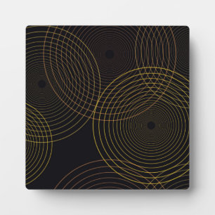 Simple, modern, cool, trendy thin line circles plaque