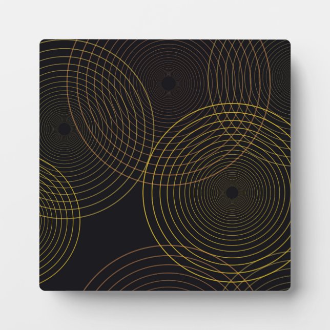 Simple, modern, cool, trendy thin line circles plaque (Front)