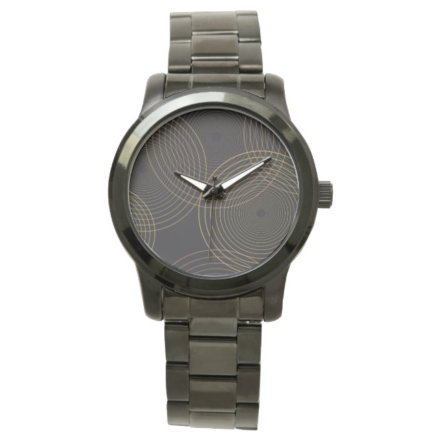Simple, modern, cool, trendy thin line circles watch (Front)