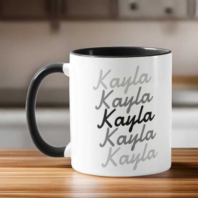 Simple Modern Cool Typography Name  Mug (Creator Uploaded)
