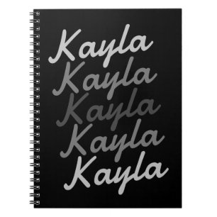 Simple Modern Cool Typography Name Notebook