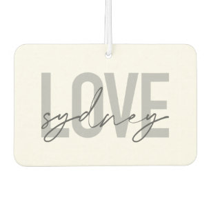 Simple, modern, cool, urban design Love Sydney Car Air Freshener