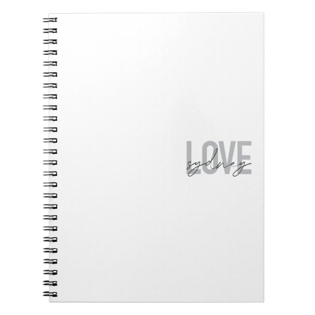 Simple, modern, cool, urban design Love Sydney Notebook (Front)