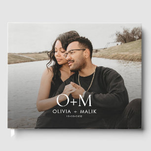 Simple Modern Couple Photo Wedding Guest Book