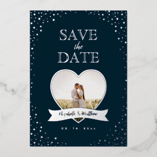 Simple Modern Couple Photo Wedding Save The Date
