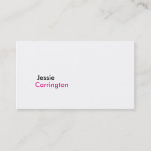 Simple Modern Crisp White 4 Business Card