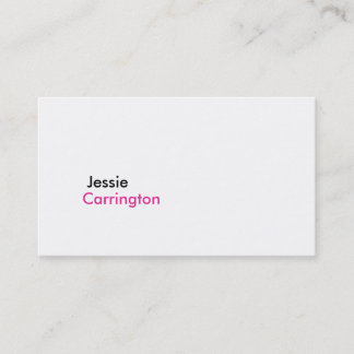 Simple Modern Crisp White 4 Business Card