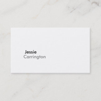 Simple Modern Crisp White 5 Business Card