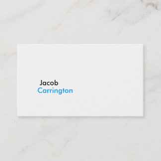 Simple Modern Crisp White Business Card