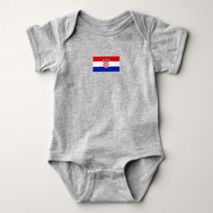 Simple Modern Croatia Croatian National Flag Gifts Baby Bodysuit