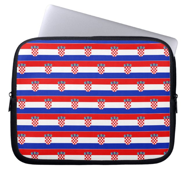 Simple Modern Croatia National Flag Apparel Laptop Sleeve (Front)