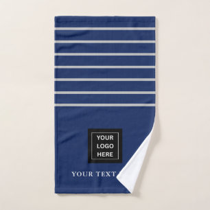 Simple Modern Custom Company Logo and Text Hand Towel