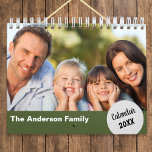Simple Modern Custom Family Photos Wall Calendar<br><div class="desc">Create your own custom calendar, with your favourite photos of your family, ready to enjoy throughout the year. Click 'Personalise' to add your own choice of cover photo, a picture for each month, your family name, and the year number. The stylish and simple calendar makes an ideal gift for the...</div>