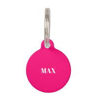 Simple Modern Custom hot pink fuchsia dog Name