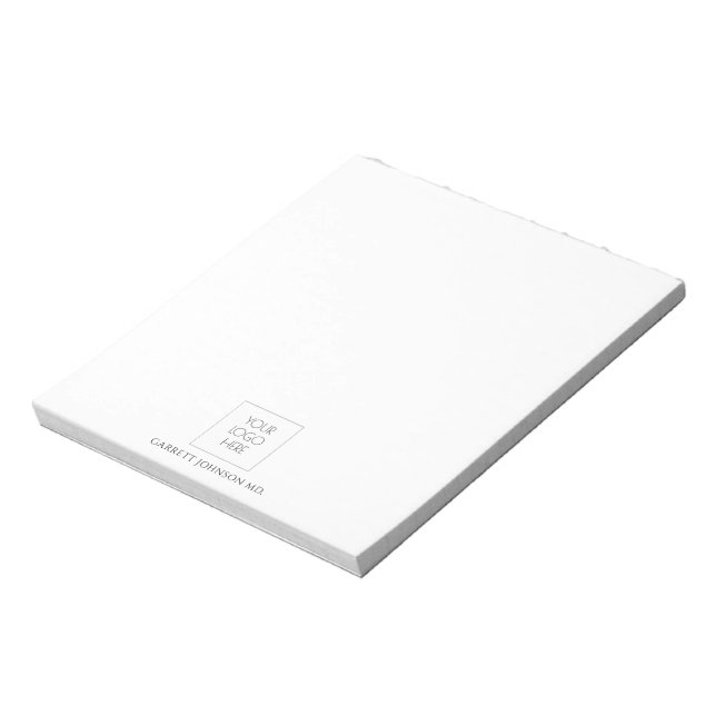 Simple Modern Custom Logo Or Photo Doctor  Notepad (Rotated)