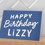 Simple Modern Custom Non-Photo Birthday Greeting Card<br><div class="desc">Design is modern and simple. Add a the birthday celebrant's name</div>