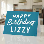 Simple Modern Custom Non-Photo Birthday Greeting Card<br><div class="desc">Design is modern and simple. Add a the birthday celebrant's name</div>