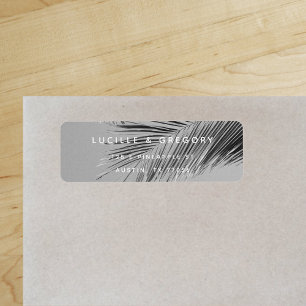 Simple Modern Custom   Palm Tree   Return Address Label