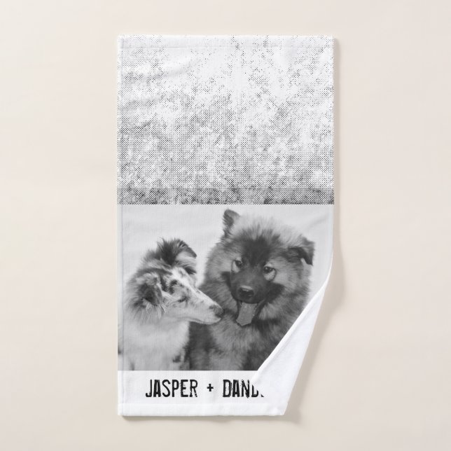 Simple, Modern Custom Pet or People Photo Hand Towel (Hand Towel)