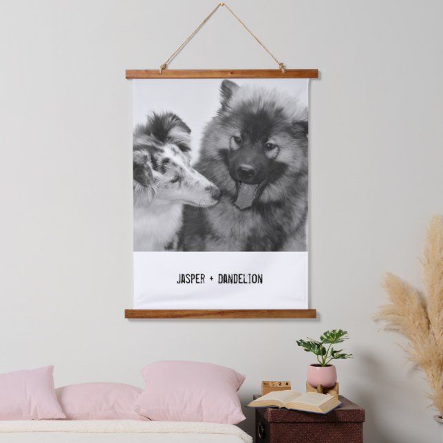 Simple, Modern Custom Pet or People Photo Hanging Tapestry (Bedroom)