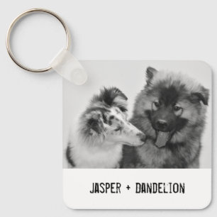 Simple, Modern Custom Pet or People Photo Key Ring