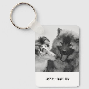 Simple, Modern Custom Pet or People Photo Key Ring