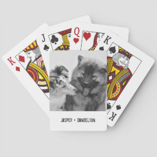 Simple, Modern Custom Pet or People Photo Playing Cards